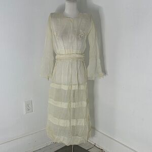 Antique 1919 Sheer Hauntingly Beautiful Dress